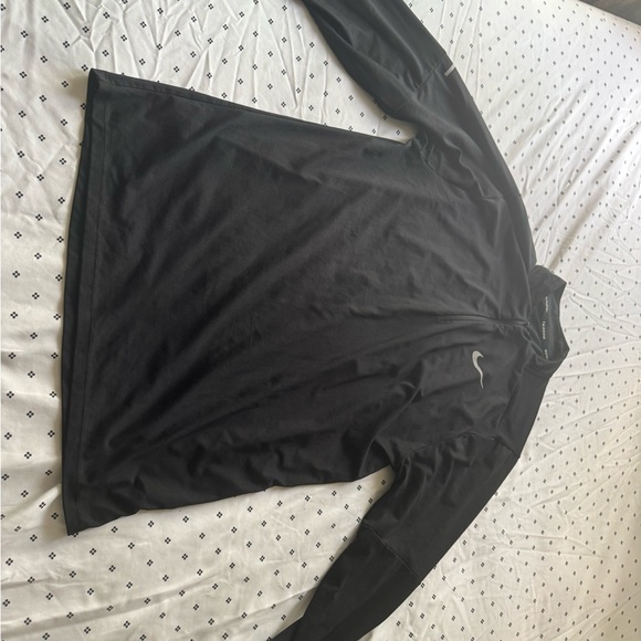 Nike Other - Nike Black Long Sleeve Athletic Quarter-Zip Top with White Swoosh